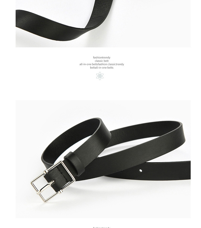 Fashion Black Japanese Buckle Belt,Thin belts