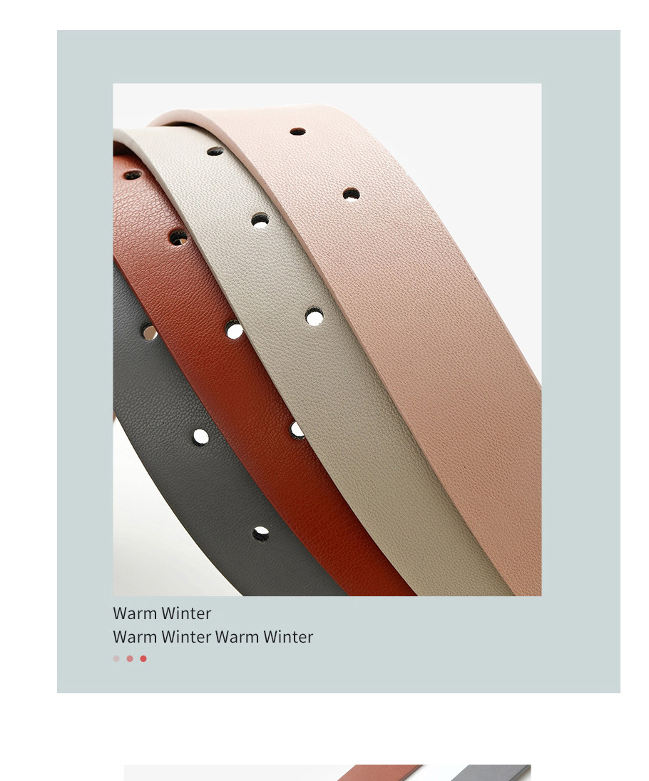 Fashion Gray Metal Round Buckle Belt,Wide belts
