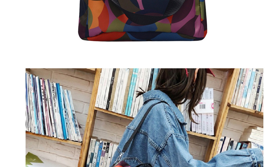 Fashion Color Printed Oxford Broadband Backpack,Backpack