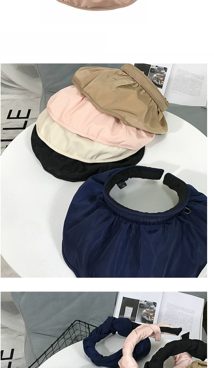 Fashion Navy Sunshade Shell Empty Top Hat,Sun Hats