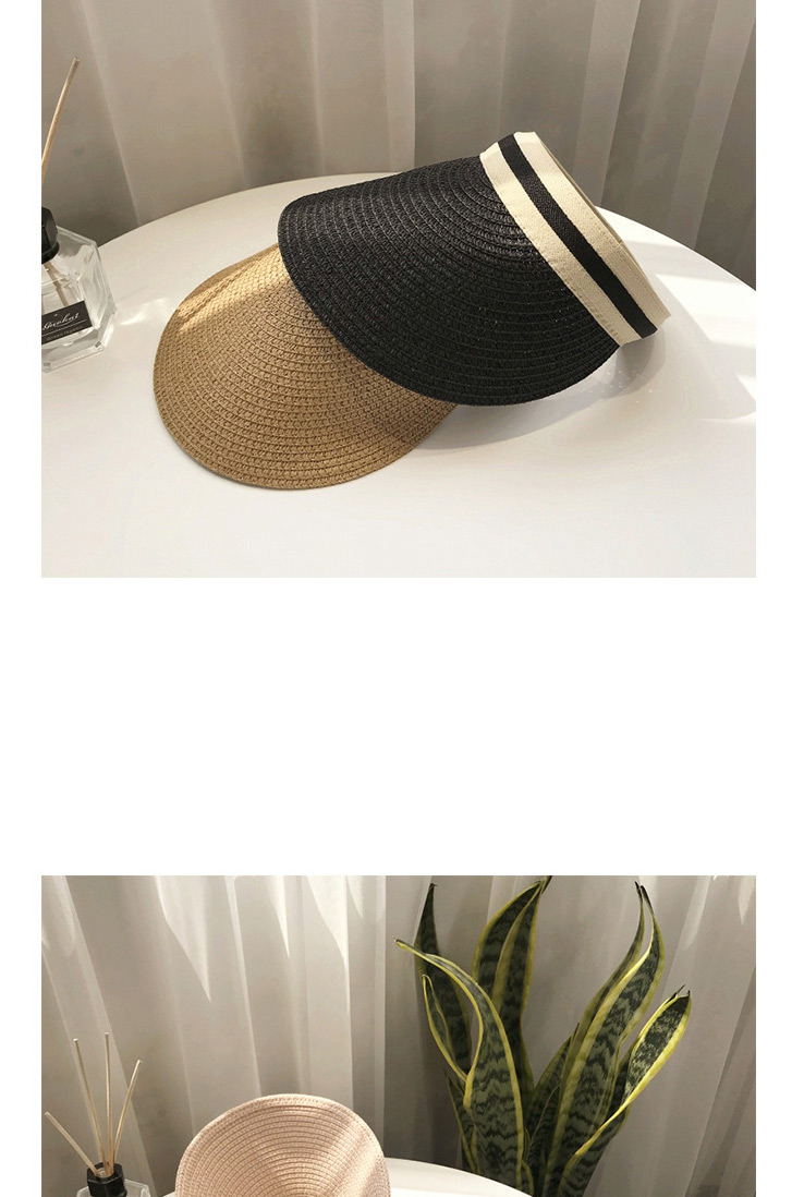 Fashion Black Straw Empty Sun Hat With Duck Tongue,Sun Hats