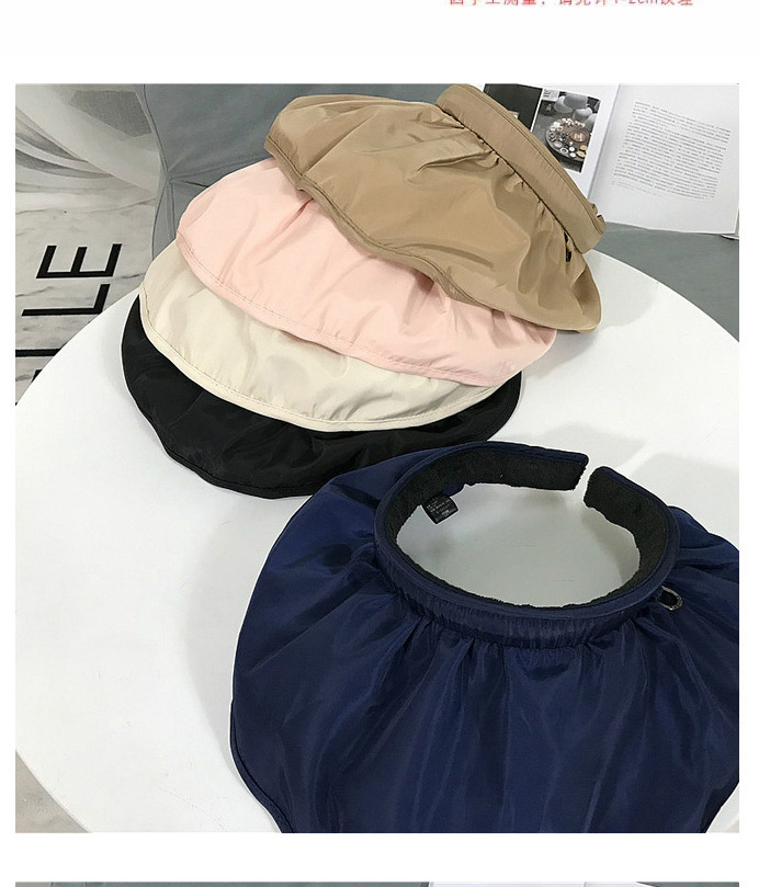 Fashion Khaki Folded Shell Empty Top Hat,Sun Hats