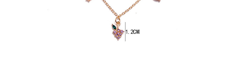 Fashion Gold Color Diamond Fruit Tassel Necklace,Chains