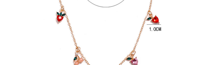 Fashion Gold Color Diamond Fruit Tassel Necklace,Chains