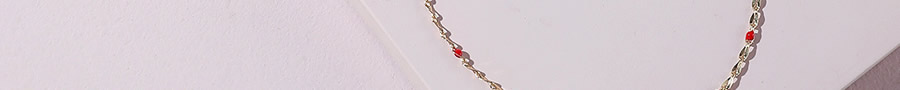 Fashion Golden Drop Oil Color Bead Chain Necklace,Chains