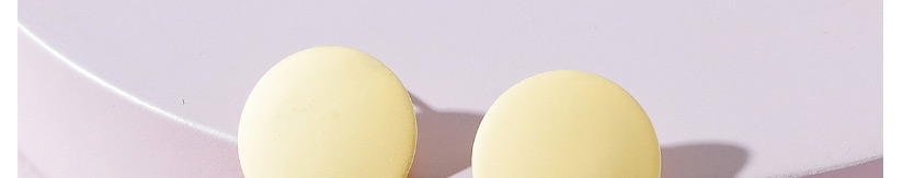 Fashion Yellow Gradient Gradient Spray Paint Disc Earrings,Drop Earrings