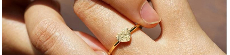 Fashion Golden Fingerprint Love Ring,Fashion Rings