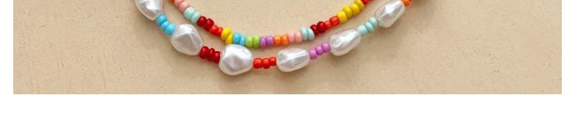 Fashion Color Imitation Pearl Color Rice Bead Beaded Anklet Set,Fashion Anklets