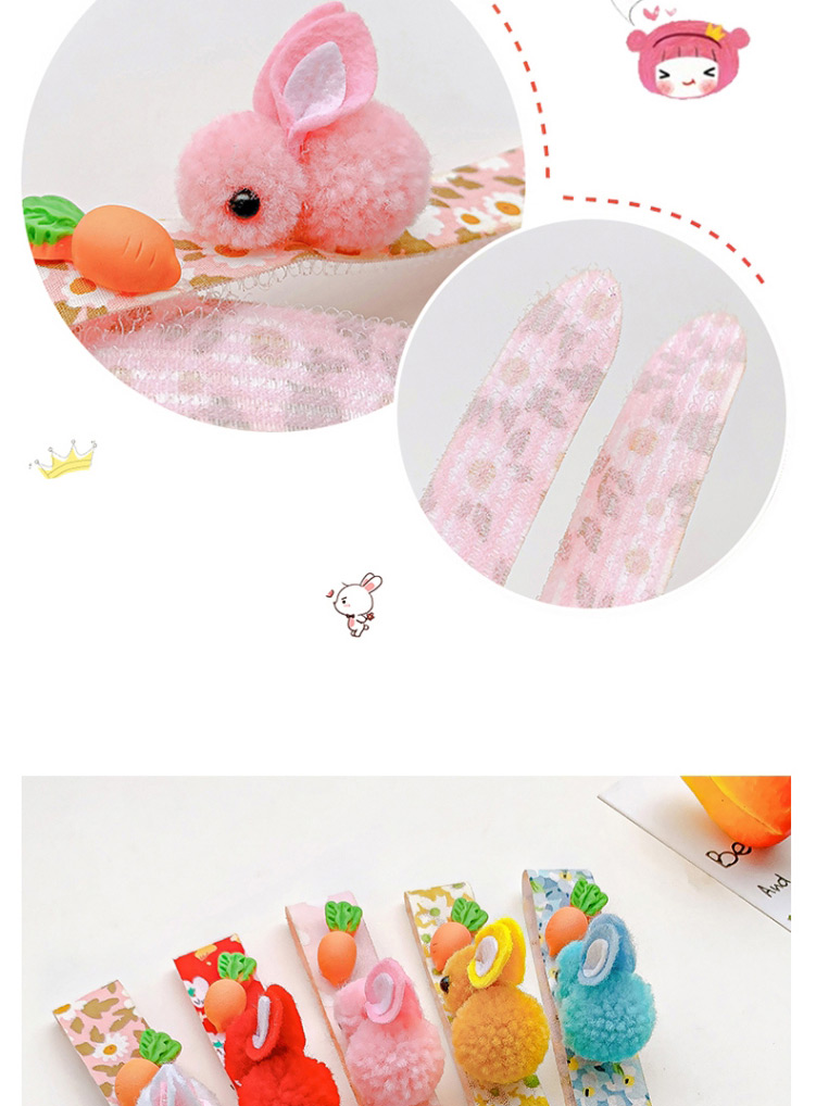 Fashion 2 Pieces Of Pure White Rabbit + Pink Flowers Children