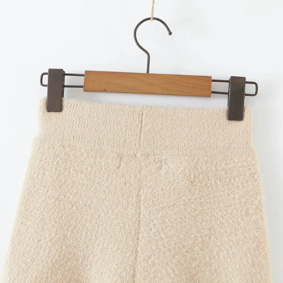 Fashion Cream Color High Waist Knitted Shorts,Shorts