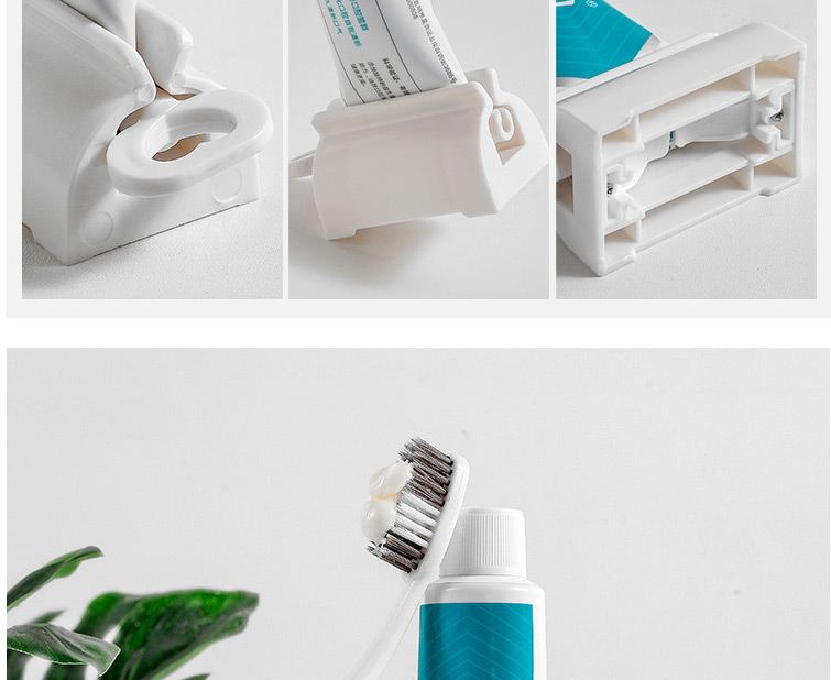 Fashion White Pure Color Toothpaste Squeezer,Household goods