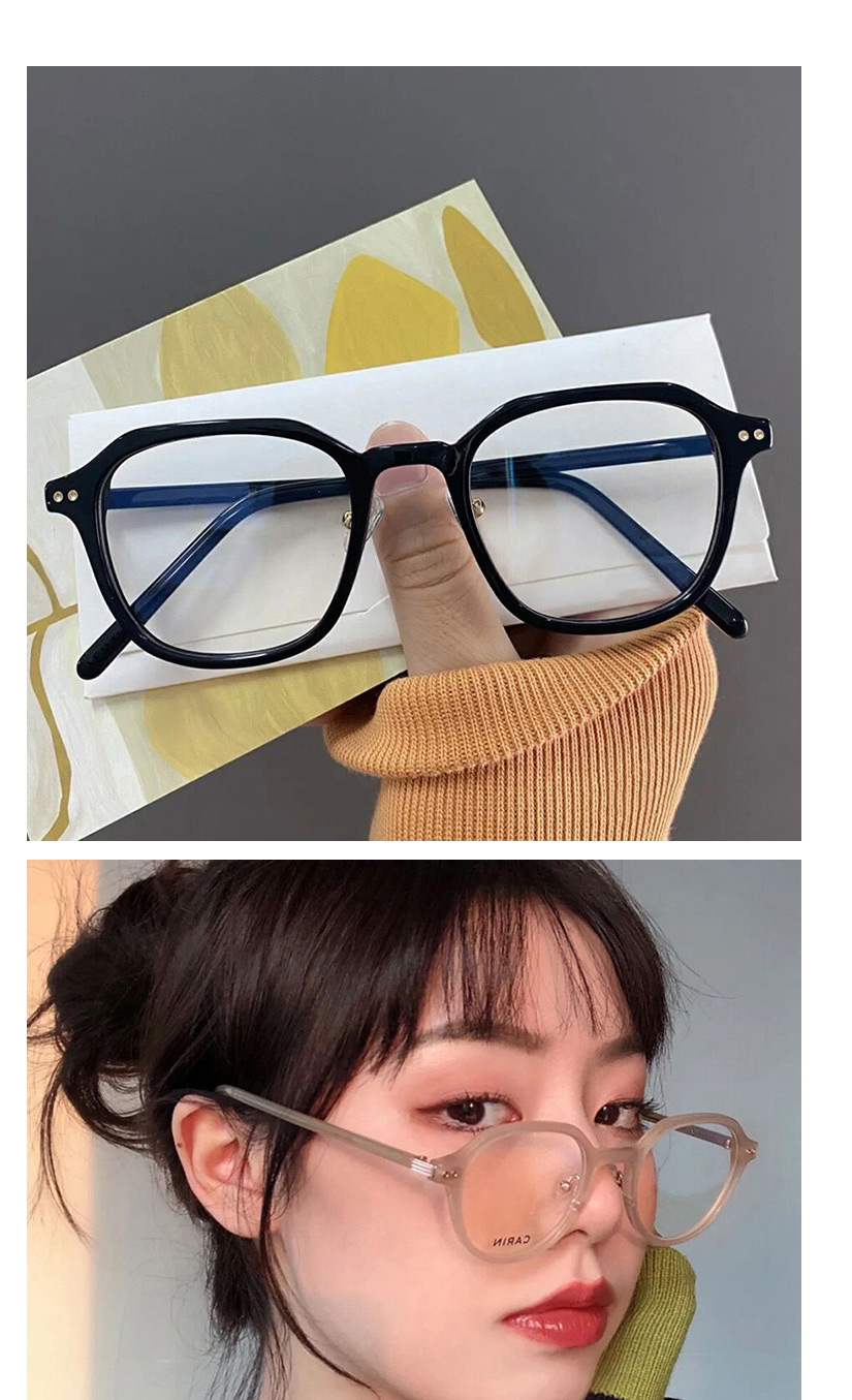 Fashion Transparent White Square Rice Nail Flat Glasses,Fashion Glasses