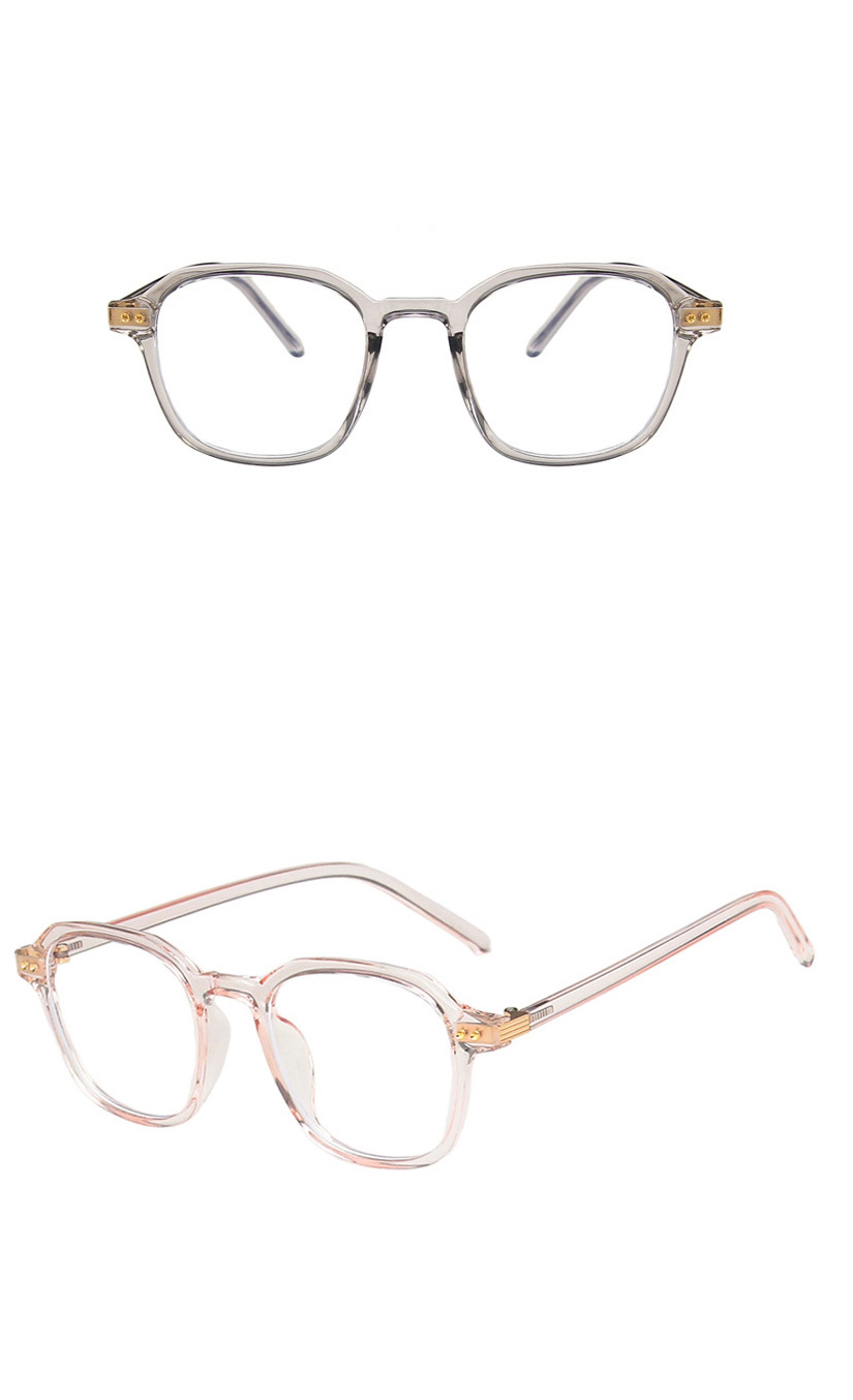 Fashion Transparent Powder Square Rice Nail Flat Glasses,Fashion Glasses
