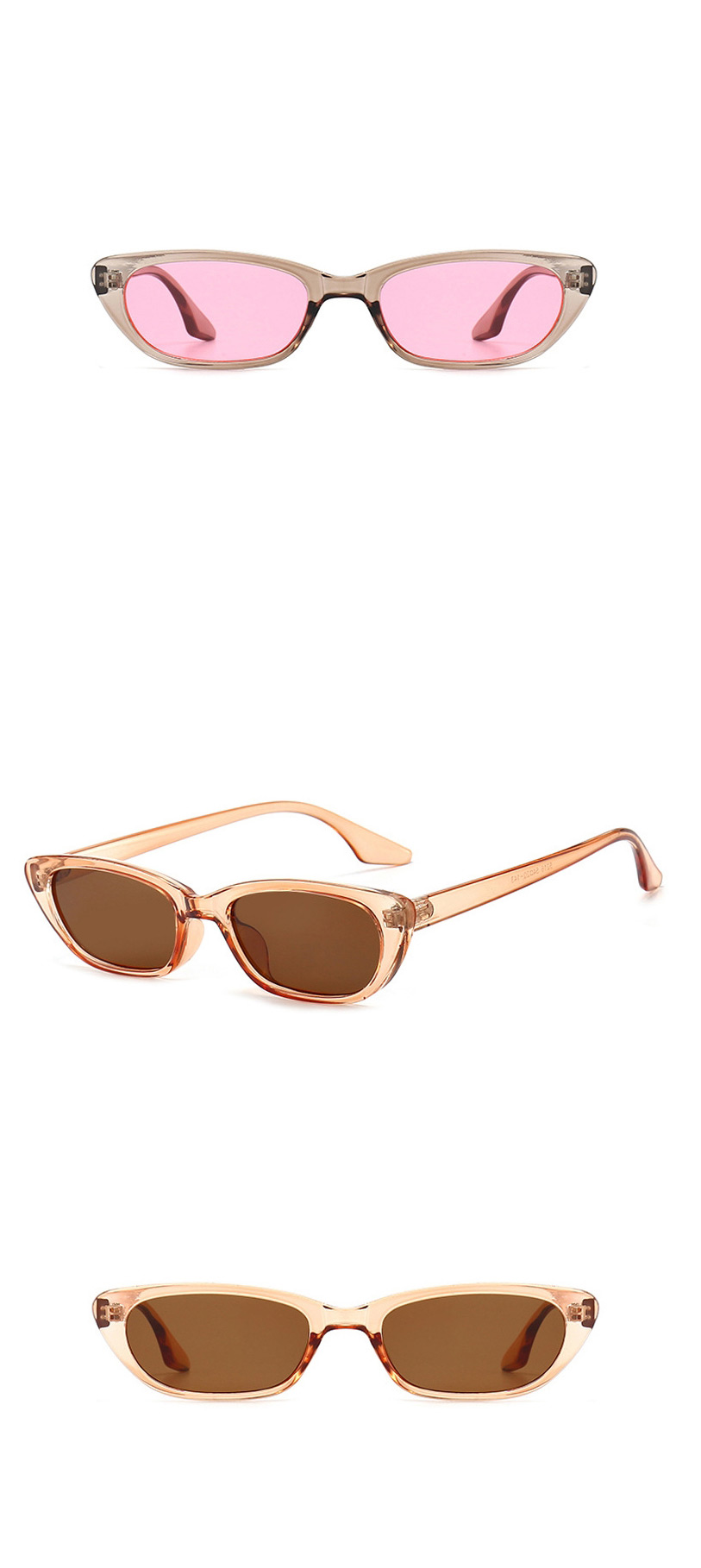 Fashion Leopard Tea Chips Small Frame Sunglasses,Women Sunglasses