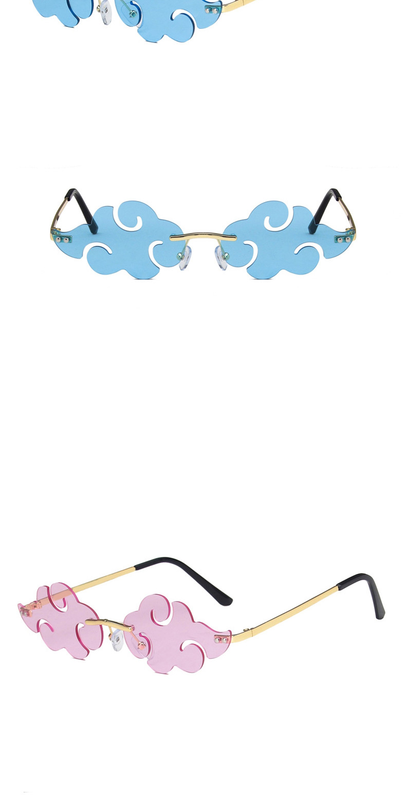 Fashion Gray Rimless Cloud Sunglasses,Women Sunglasses