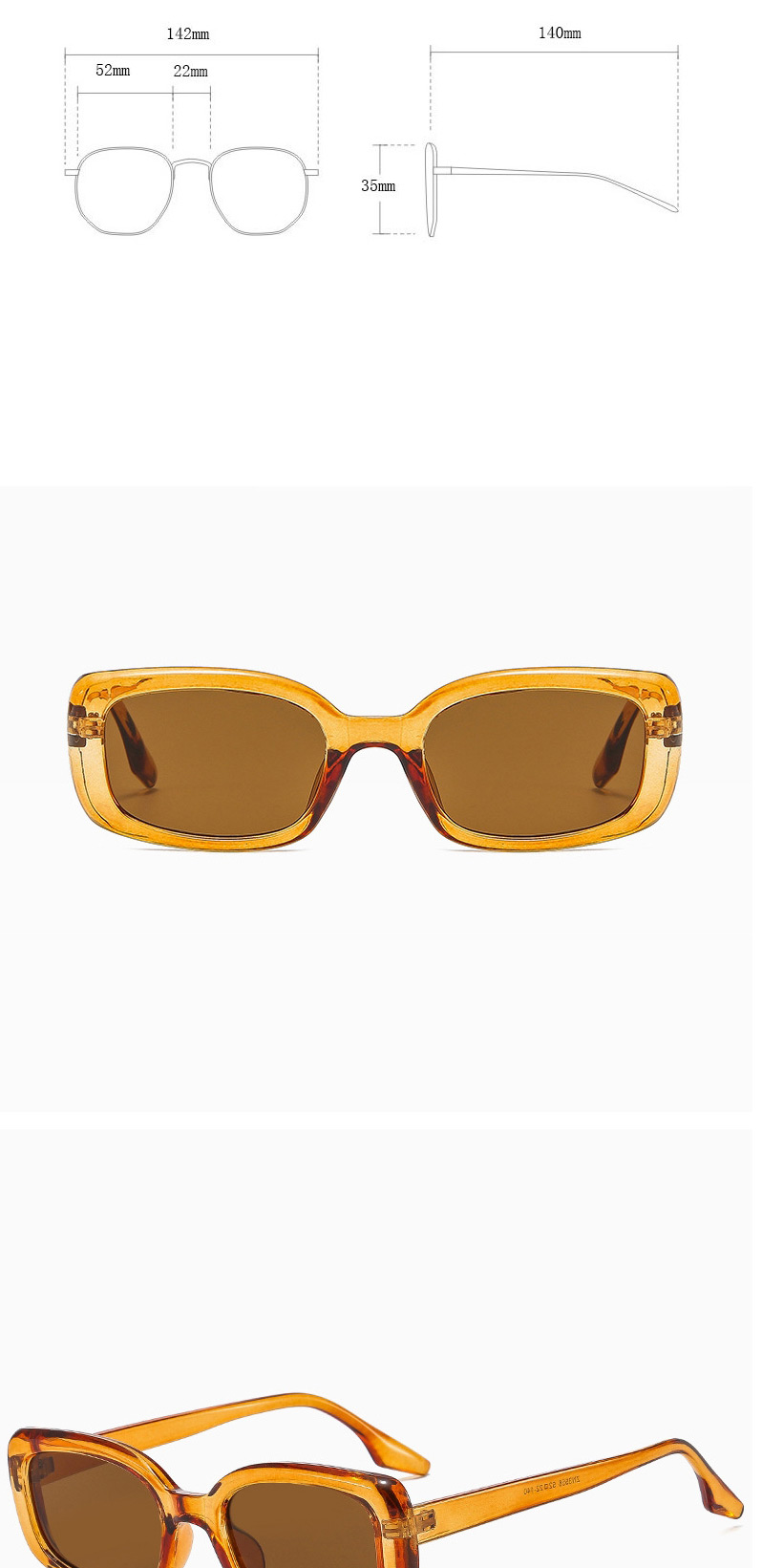 Fashion Jelly Ash Square Shade Sunglasses,Women Sunglasses