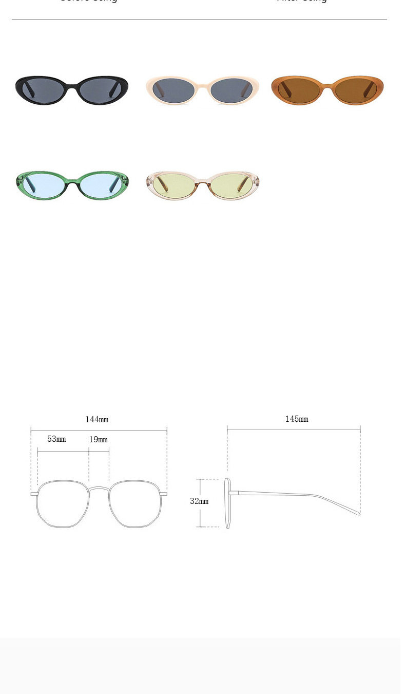 Fashion Transparent Green Oval Studded Sunglasses,Women Sunglasses