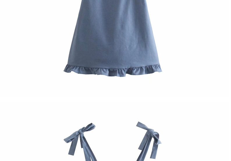 Fashion Blue Sling Strap Dress,Mini & Short Dresses