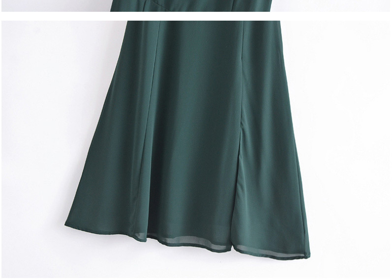 Fashion Green Side Slit Strappy Dress,Long Dress
