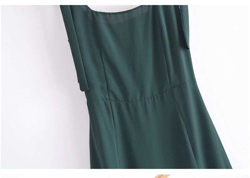 Fashion Green Side Slit Strappy Dress,Long Dress