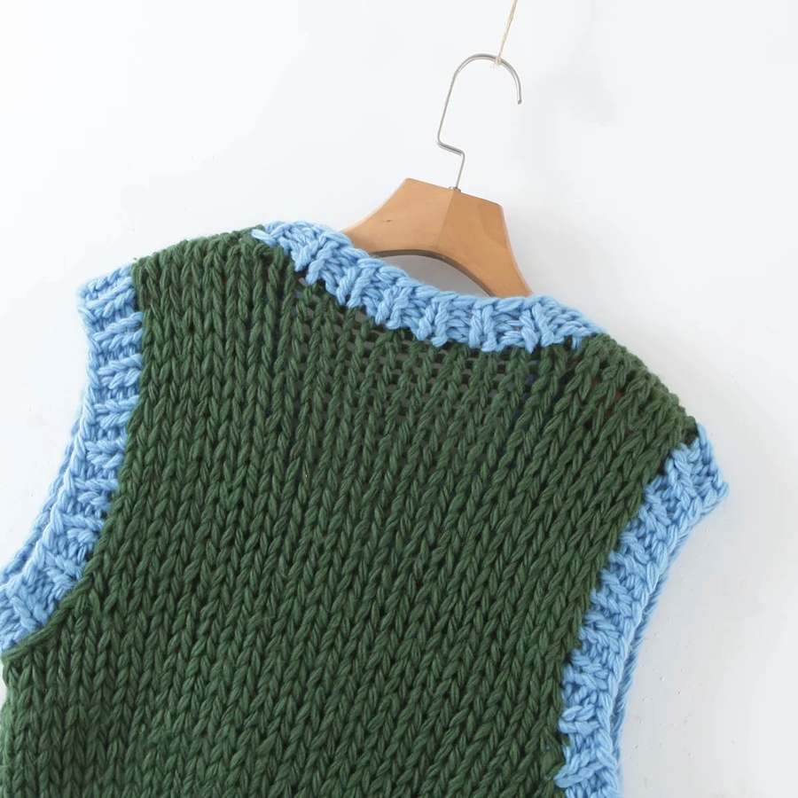 Fashion Green Three-dimensional Sheep Knitted Sweater Vest,Tank Tops & Camis