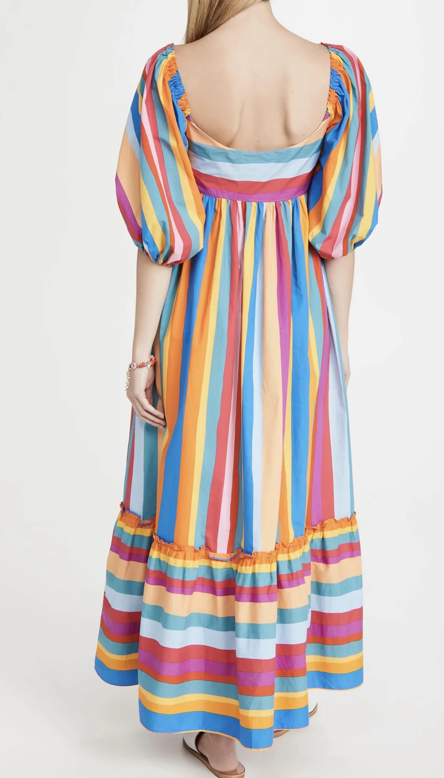 Fashion Color Striped Long Sleeve Dress With Tie On Chest,Long Dress