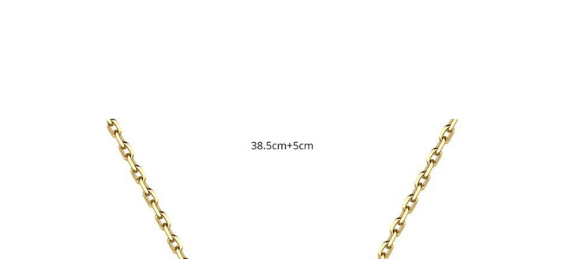 Fashion Golden Love Copper Inlaid Zirconium Necklace,Necklaces