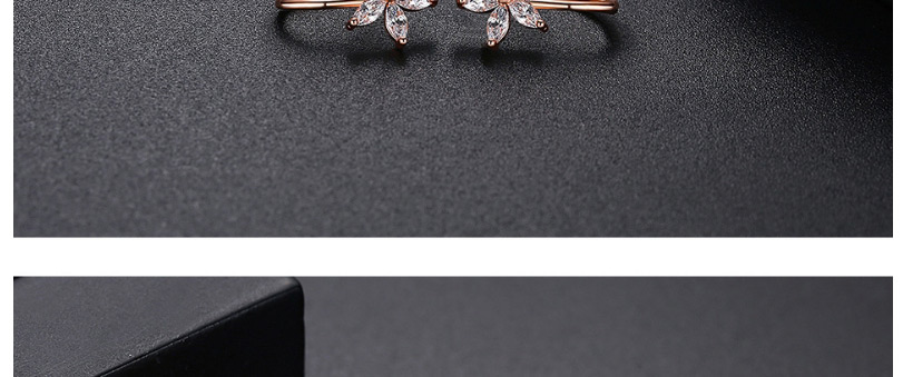 Fashion Silver Flower Copper Inlaid Zirconium Earrings,Earrings