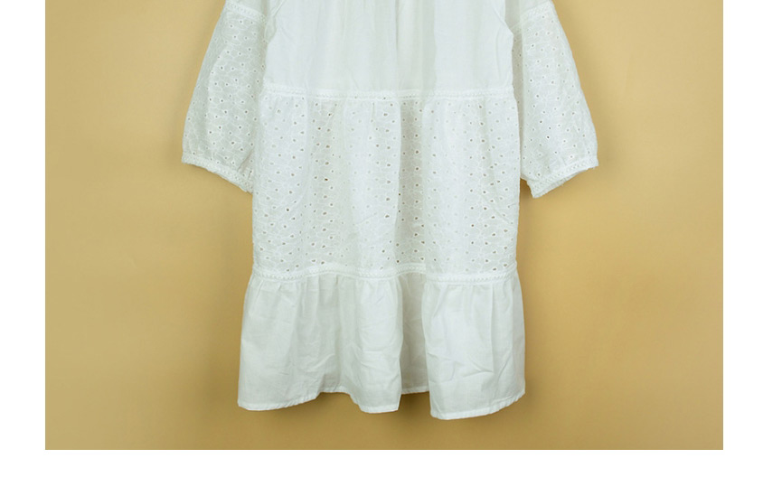 Fashion White Hollow Lace-up Long-sleeved Sun Protection Blouse,Sunscreen Shirts