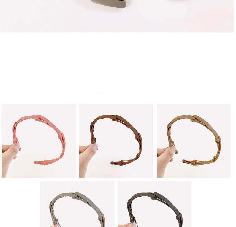 Fashion Pink Plastic Frosted Foldable Headband,Head Band