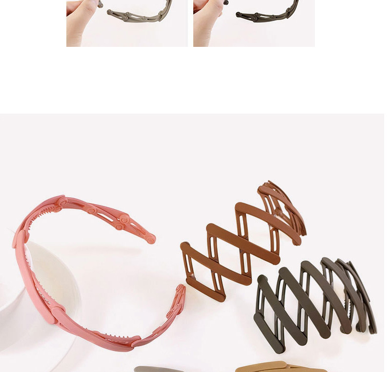 Fashion Pink Plastic Frosted Foldable Headband,Head Band