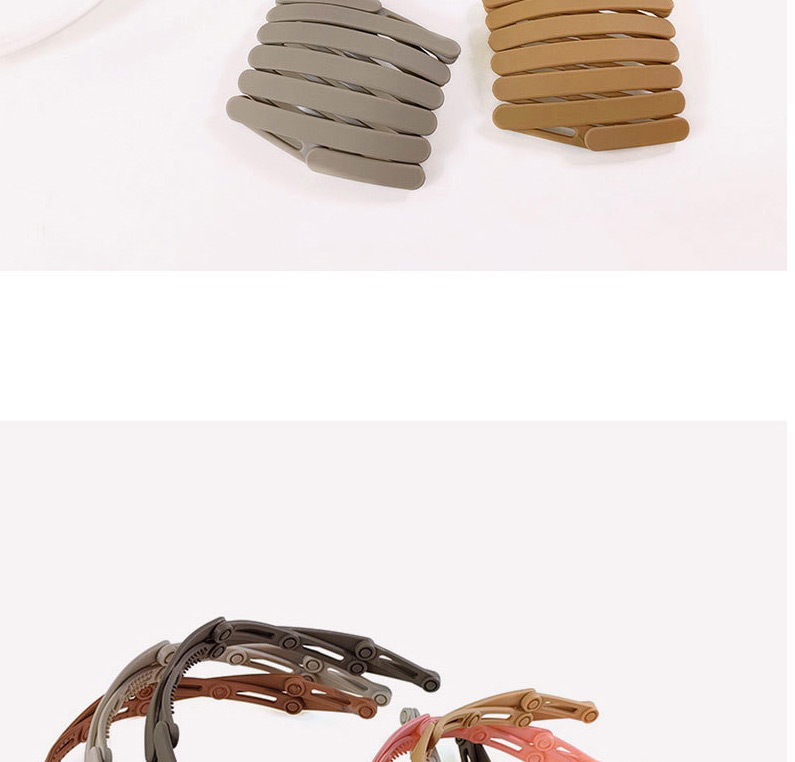 Fashion Coffee Color Plastic Frosted Foldable Headband,Head Band