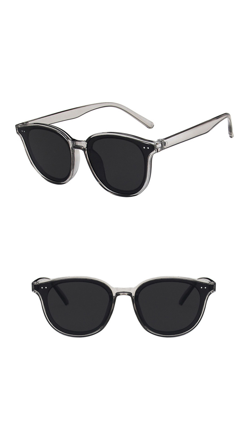 Fashion Solid White Gray Round Rice Nail Sunglasses,Women Sunglasses