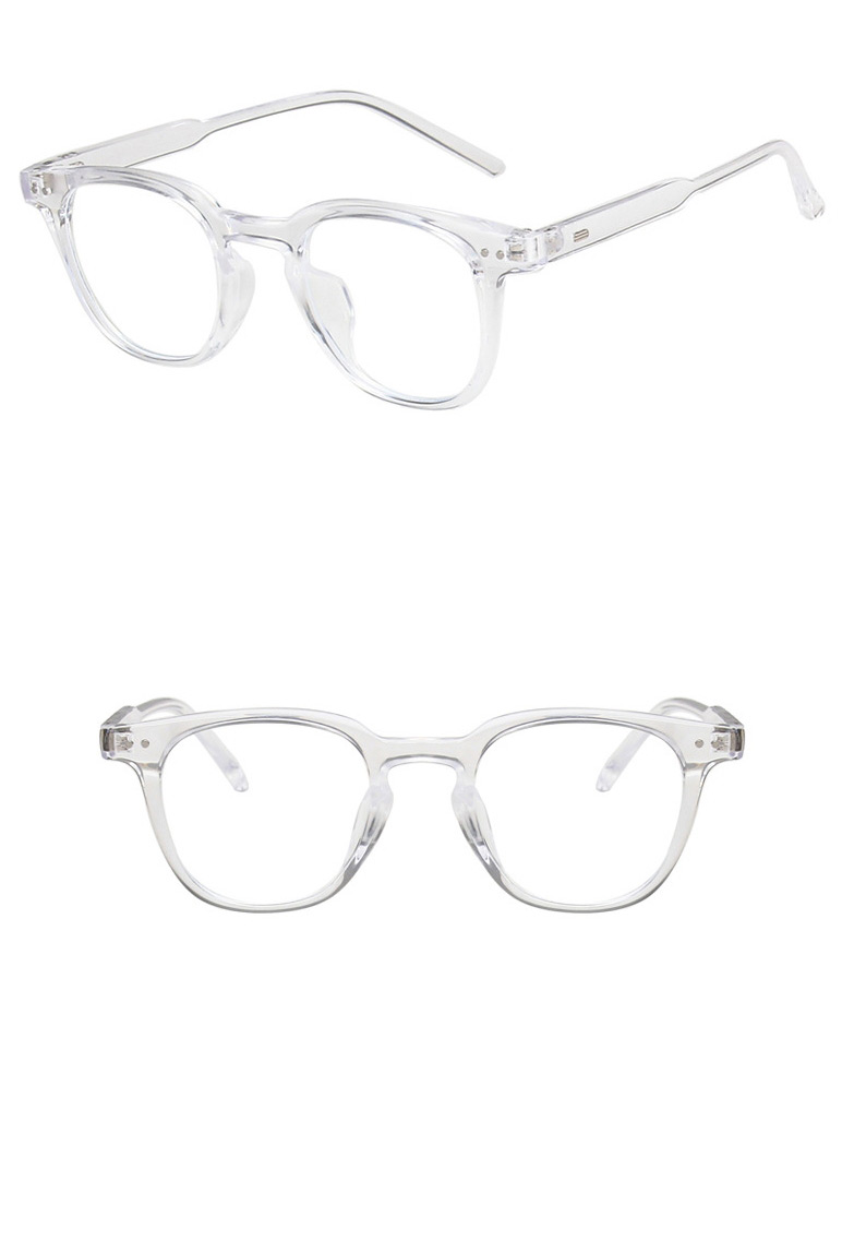 Fashion Transparent Gray Tablet Rice Nice Flat Glossy Glasses Frame,Fashion Glasses