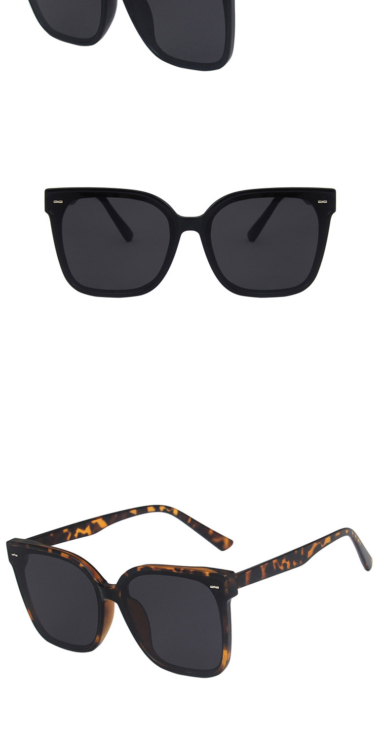 Fashion Leopard Pattern Square Large Frame Sunglasses,Women Sunglasses
