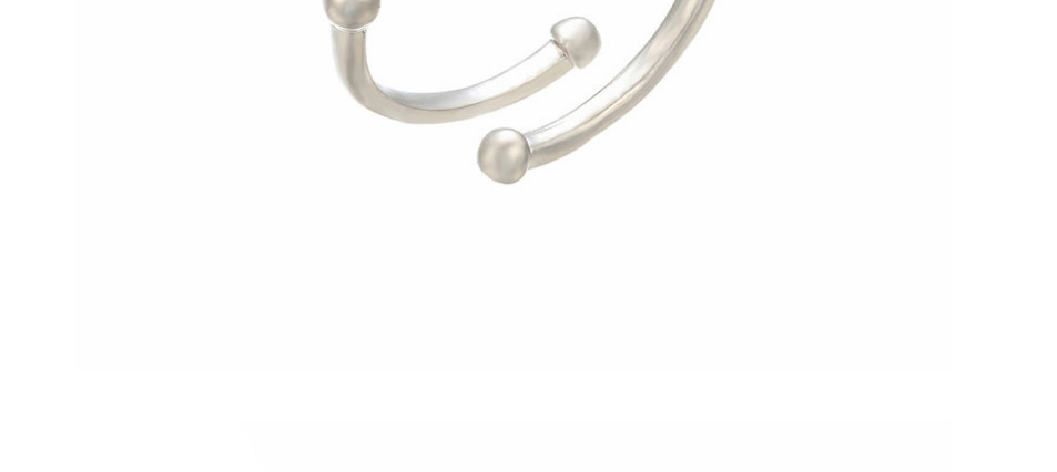 Fashion White Gold Micro Diamond Letter Open Ring,Rings