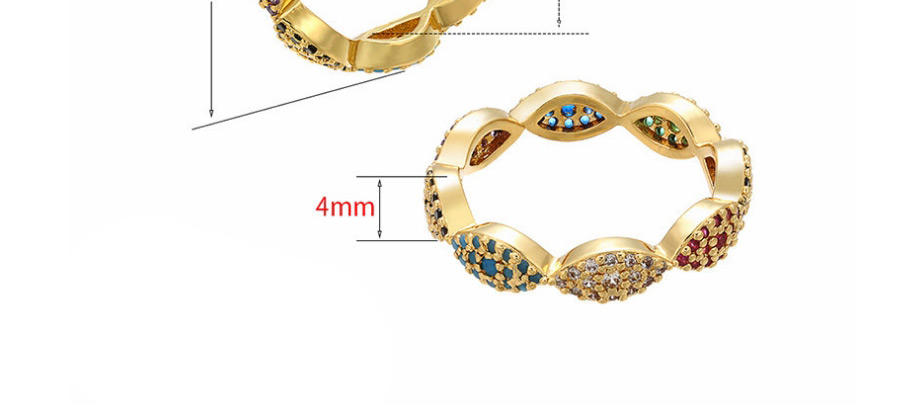 Fashion White Gold Micro-set Geometric Ring,Rings