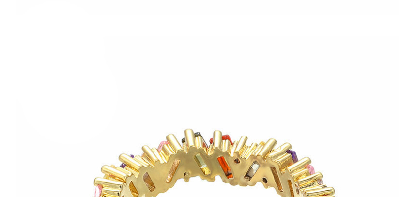 Fashion White Gold Micro-set Zircon Geometric Ring,Rings