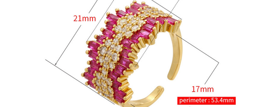 Fashion White Gold Oil Dripping Geometric Diamond Ring,Rings