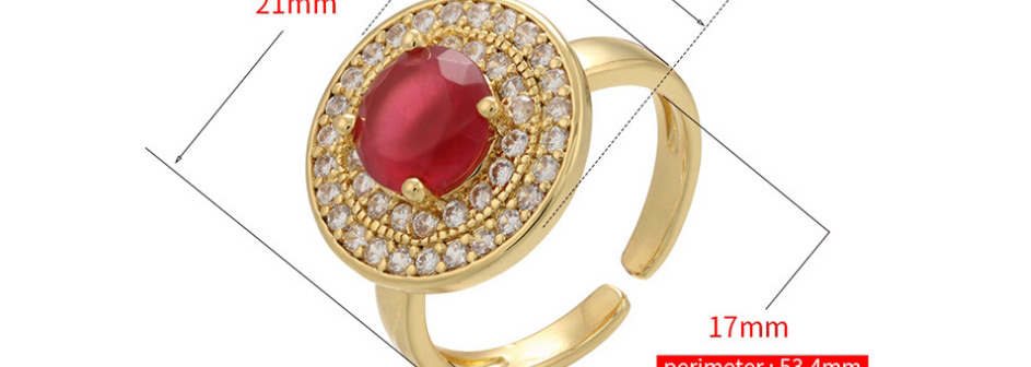 Fashion White Diamond Round Open Ring,Rings
