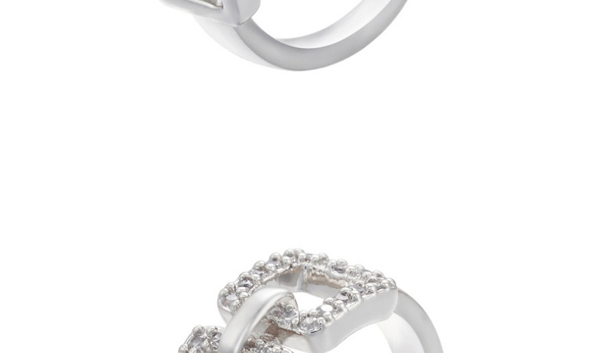 Fashion 4# Micro-set Square Zircon Ring,Rings