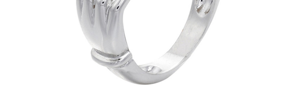 Fashion White Gold Glossy Finger Ring,Rings