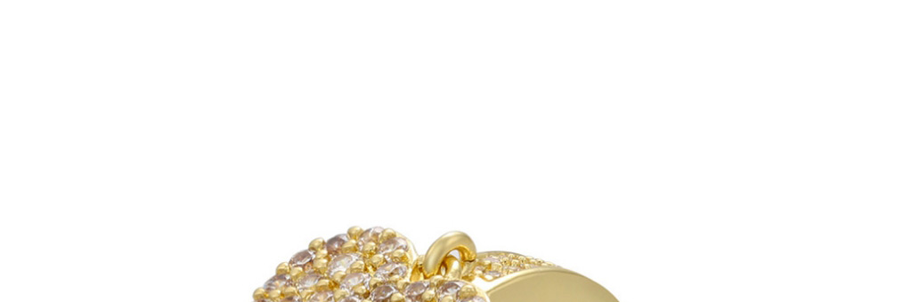 Fashion White Gold Love Zircon Open Ring,Rings