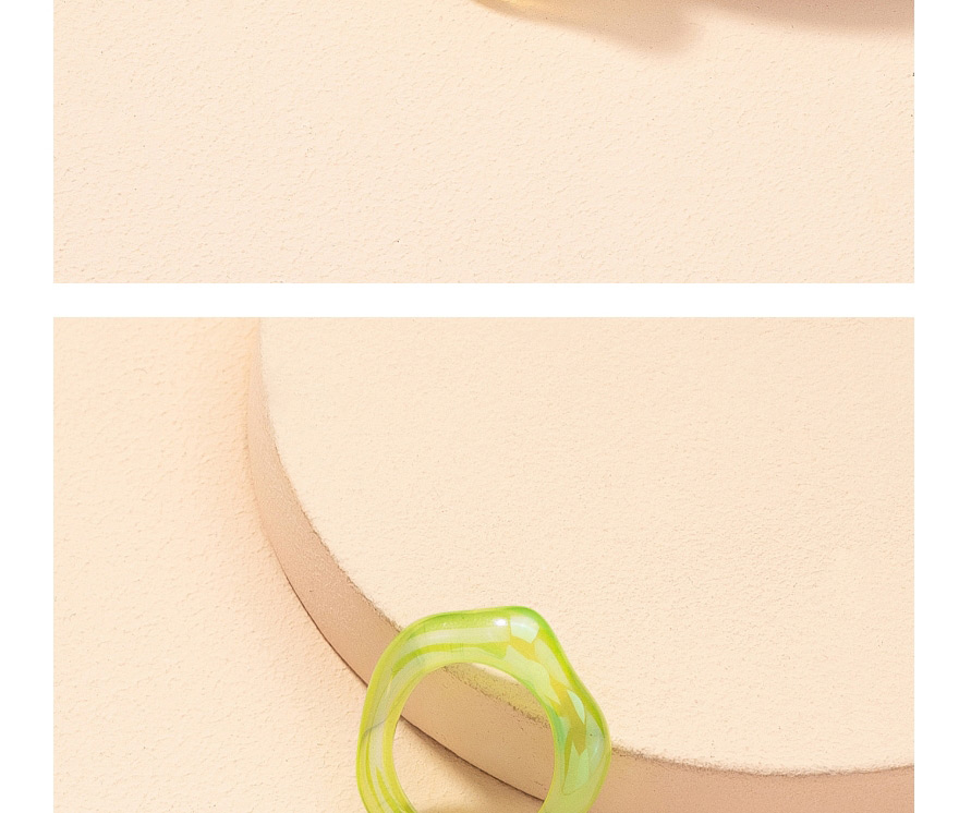 Fashion Yellow Acrylic Resin Ring,Fashion Rings