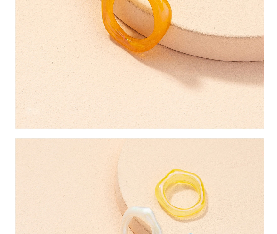 Fashion Green Acrylic Resin Ring,Fashion Rings