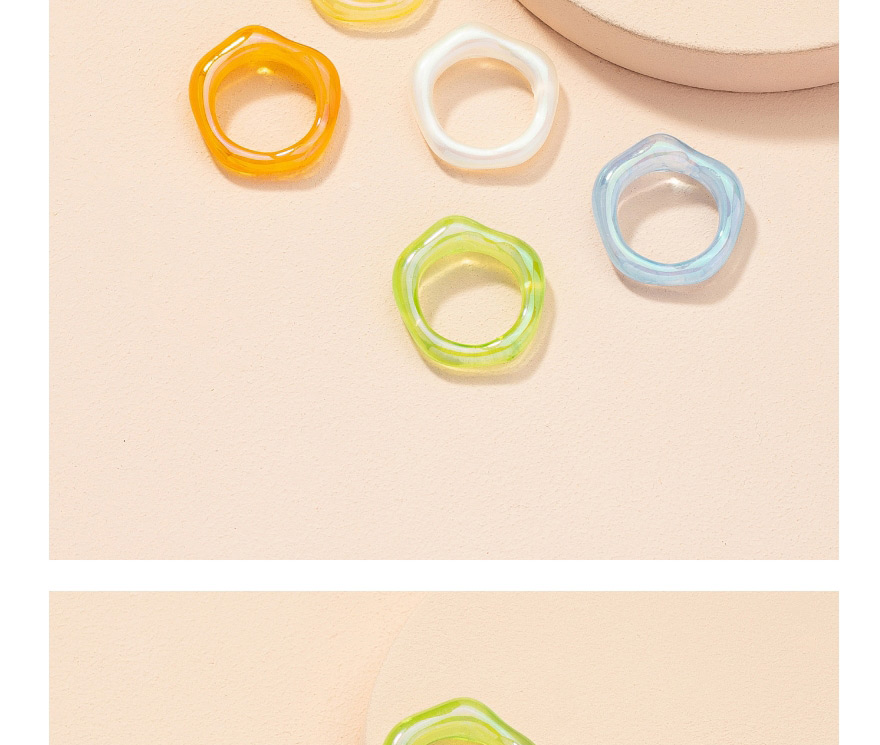 Fashion Blue Acrylic Resin Ring,Fashion Rings