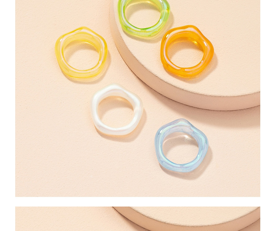 Fashion Orange Acrylic Resin Ring,Fashion Rings