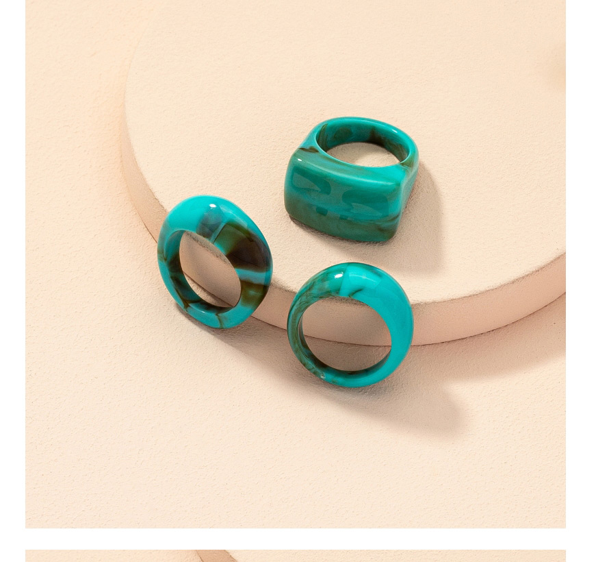 Fashion Transparent White Acrylic Resin Ring Set,Jewelry Sets