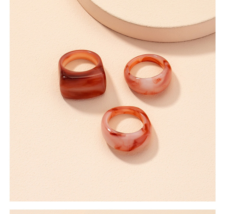 Fashion Agate Green Acrylic Resin Ring Set,Jewelry Sets