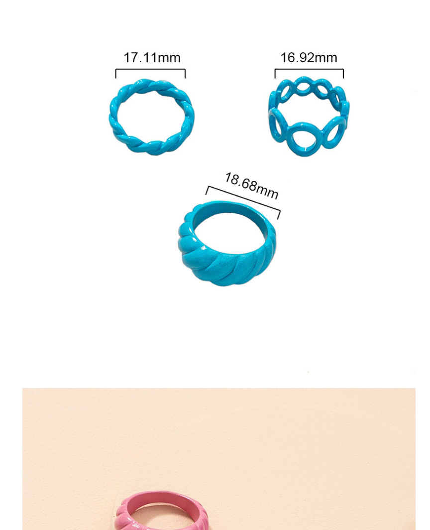 Fashion Blue Suit Thread Hollow Ring Set,Jewelry Sets